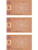 Alphabet - S 3x5 - Lined Recipe Card Template