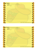 Mexican Lined 4x6 Recipe Card Template