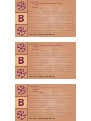 Alphabet - B 3x5 - Lined Recipe Card Template