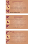 Alphabet - A 3x5 - Lined Recipe Card Template
