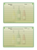 Grapevine Recipe Card Template