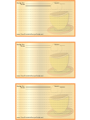 Teacup Recipe Card Template