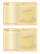 Teacup Recipe Card Template