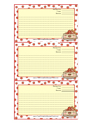 Kawaii Cheesecake Recipe Card Template