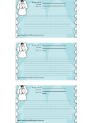 Angels - Lined 3x5 Recipe Card Template