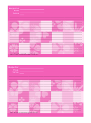 Pink Recipe Card Template