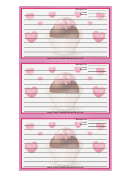 Valentines Bonbon Red Recipe Card Template