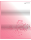 Pink Wave Recipe Card 8x10