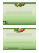 Cookie Lined 4x6 Recipe Card Template