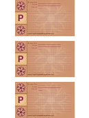 Alphabet - P 3x5 - Lined Recipe Card Template