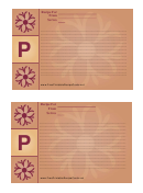 Alphabet - P 4x6 - Lined Recipe Card Template