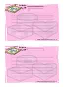 Cookie - Lined 4x6 Recipe Card Template