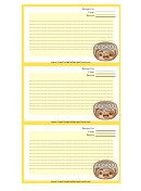 Kawaii Cinnamon Roll Recipe Card Template