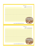 Kawaii Cinnamon Roll Recipe Card 4x6