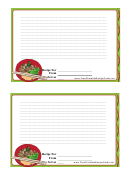 Asian Lined 4x6 Recipe Card Template
