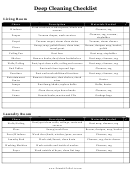 Deep Cleaning Checklist Printable pdf