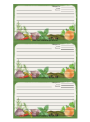 Herbs Green Recipe Card Template