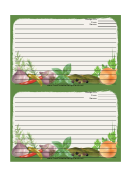 Herbs Green Recipe Card 4x6 Template
