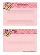 French Lined 4x6 Recipe Card Template