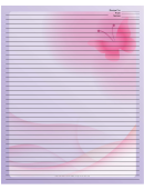 Purple Butterfly Recipe Card 8x10