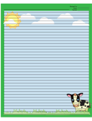Cows Green Recipe Card 8x10