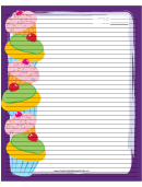 Cupcakes Purple Recipe Card 8x10