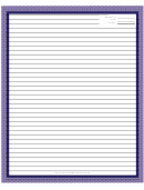 Purple White Chambray Recipe Card 8x10