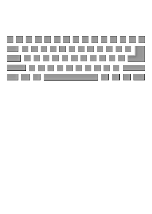 Computer Keyboard With Buttons Printable pdf