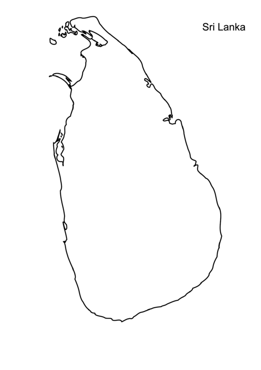 Sri Lanka Map Template Printable pdf