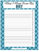 Diet Checklist