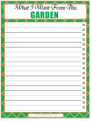 Garden Checklist