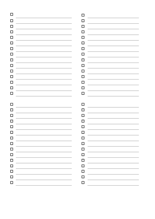 free pdf forms checklist for my family