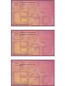 Pink Orange Recipe Card Template