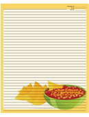 Yellow Chips Salsa Recipe Card 8x10