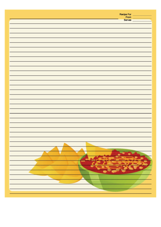 Yellow Chips Salsa Recipe Card 8x10 Printable pdf