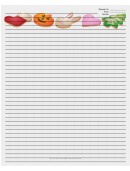 Holiday Cookies White Recipe Card 8x10