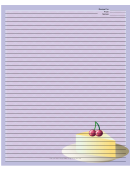 Cheesecake Cherries Purple Recipe Card 8x10