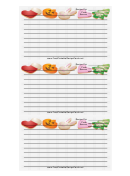 Holiday Cookies White Recipe Card Template