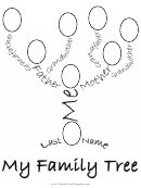 Four Generation Family Tree Template