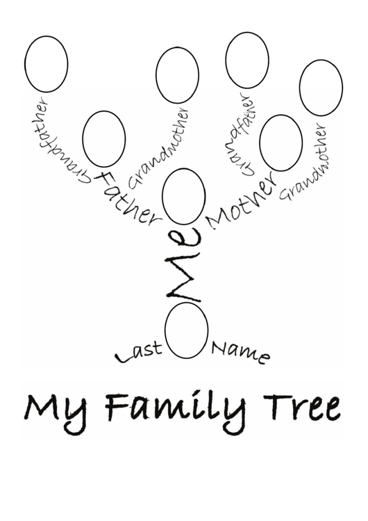 Four Generation Family Tree Template Printable pdf