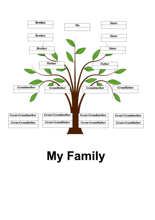 4 Generation Family Tree With Siblings Printable pdf