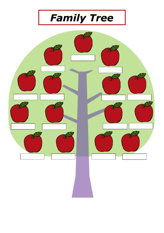 Family Tree - Apples Printable pdf