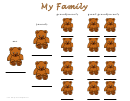 Three Generation Family Tree Template - Teddy Bears
