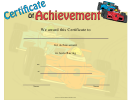 Auto Racing Achievement Certificate Template