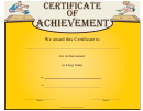 Long Jump Achievement Certificate Template