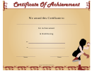 Kickboxing Achievement Certificate Template