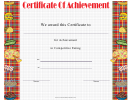 Competitive Eating Achievement Certificate Template