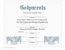 Godparents Certificate Template - Cherub