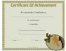 Hand Ball Achievement Certificate Template