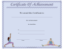 Aerobics Achievement Certificate Template